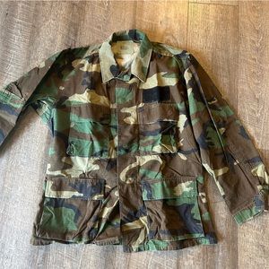 Mens camo army jacket size small